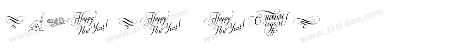 time new year字体转换